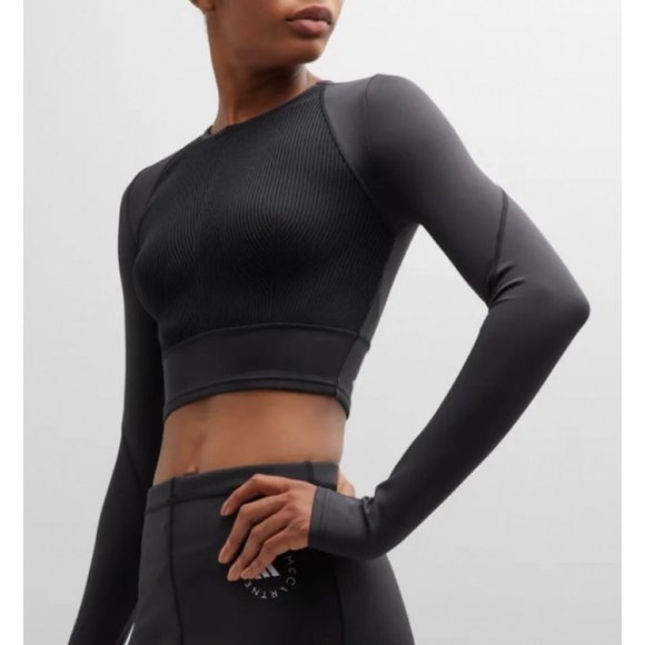 Adidas by Stella McCartney Tops - ADIDAS by Stella McCartney TrueStrength Flat-Knit Long-Sleeve Crop Top NWT Size